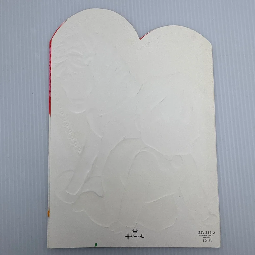 Vintage Hallmark Baby's First Valentine's‎ Day Card 1973 Three Panel Signed